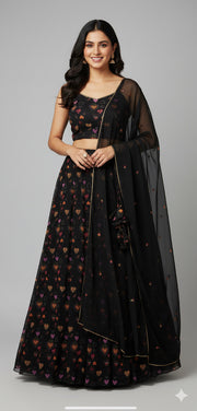 Heart printed lehenga & Blouse