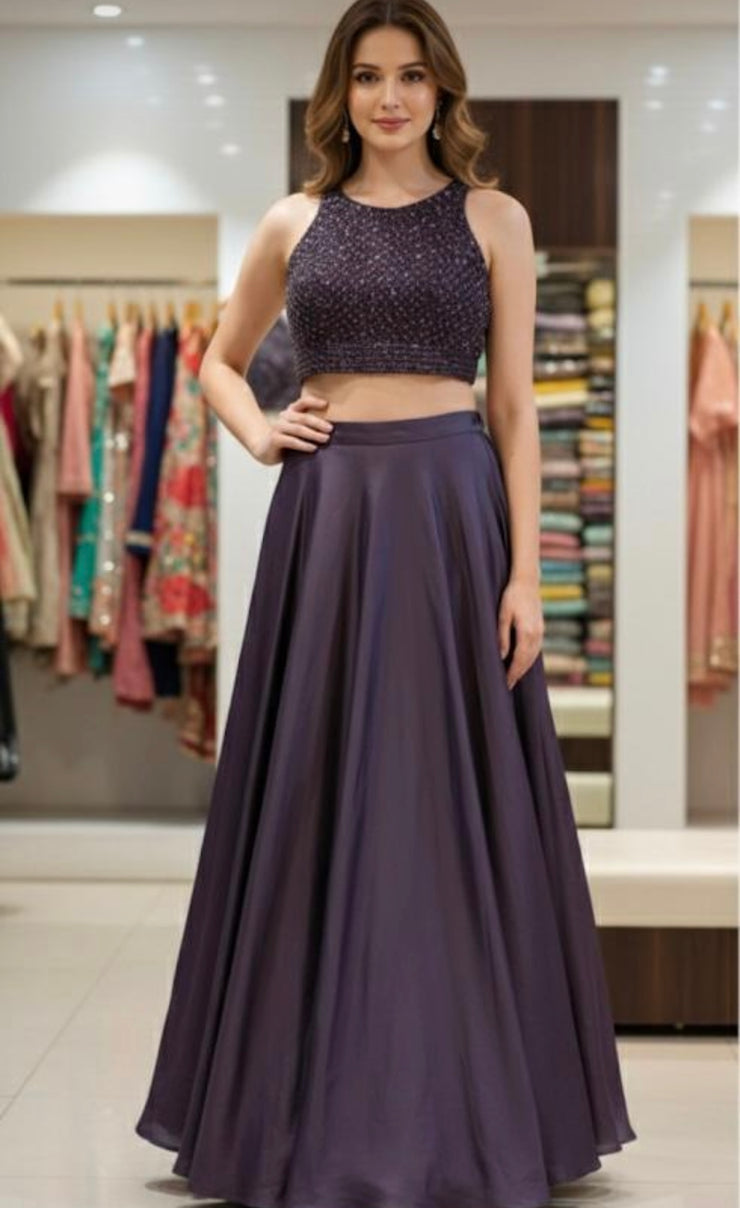 Sparkly blouse with Skirt